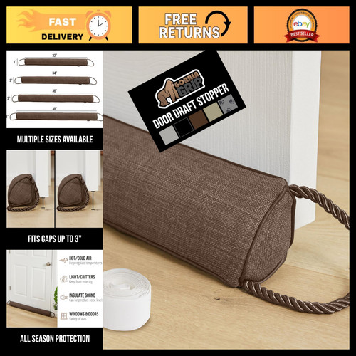 Weighted door draft stopper - weighted,