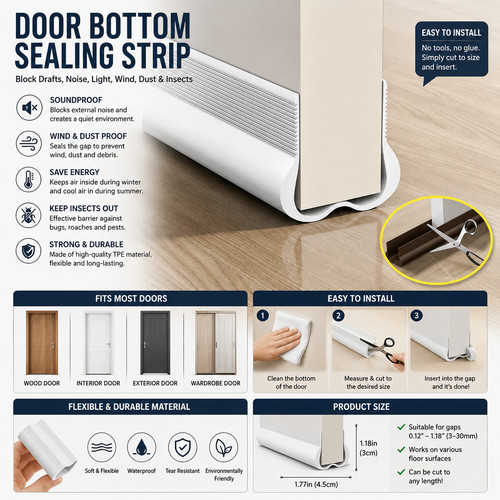 Door bottom seal strip - door,